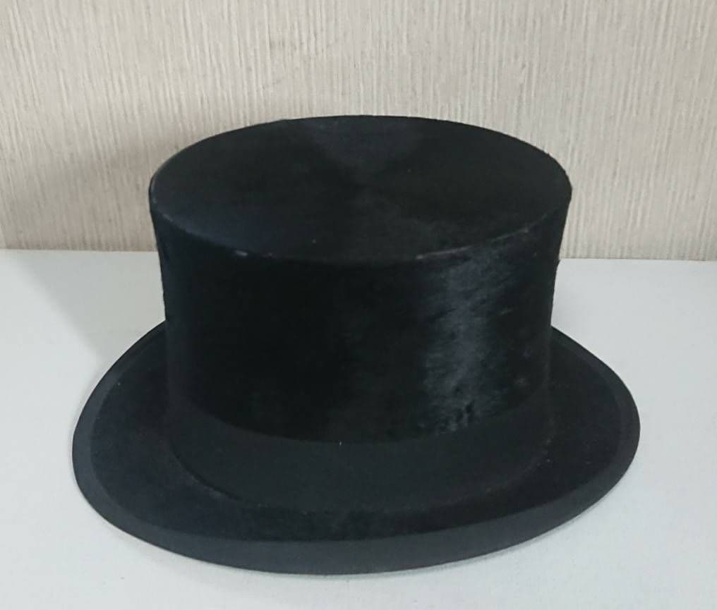 英国クリスティーズ58帽子Christys定番ハット黒フェドーラ