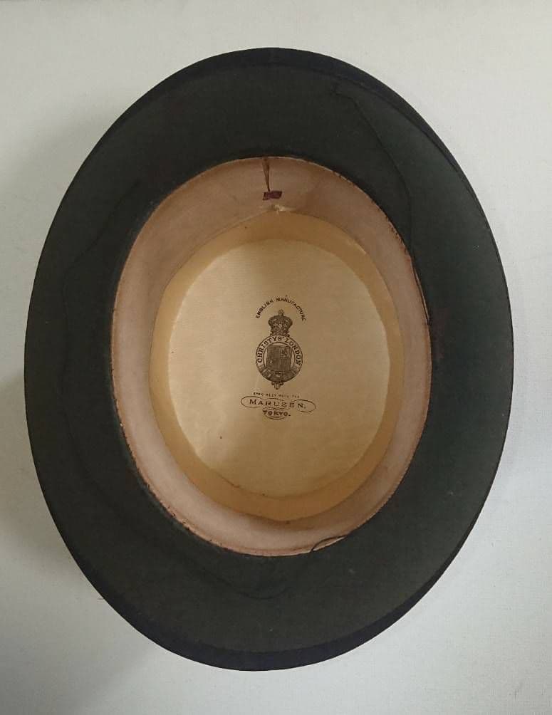 英国クリスティーズ58帽子Christys定番ハット黒フェドーラ