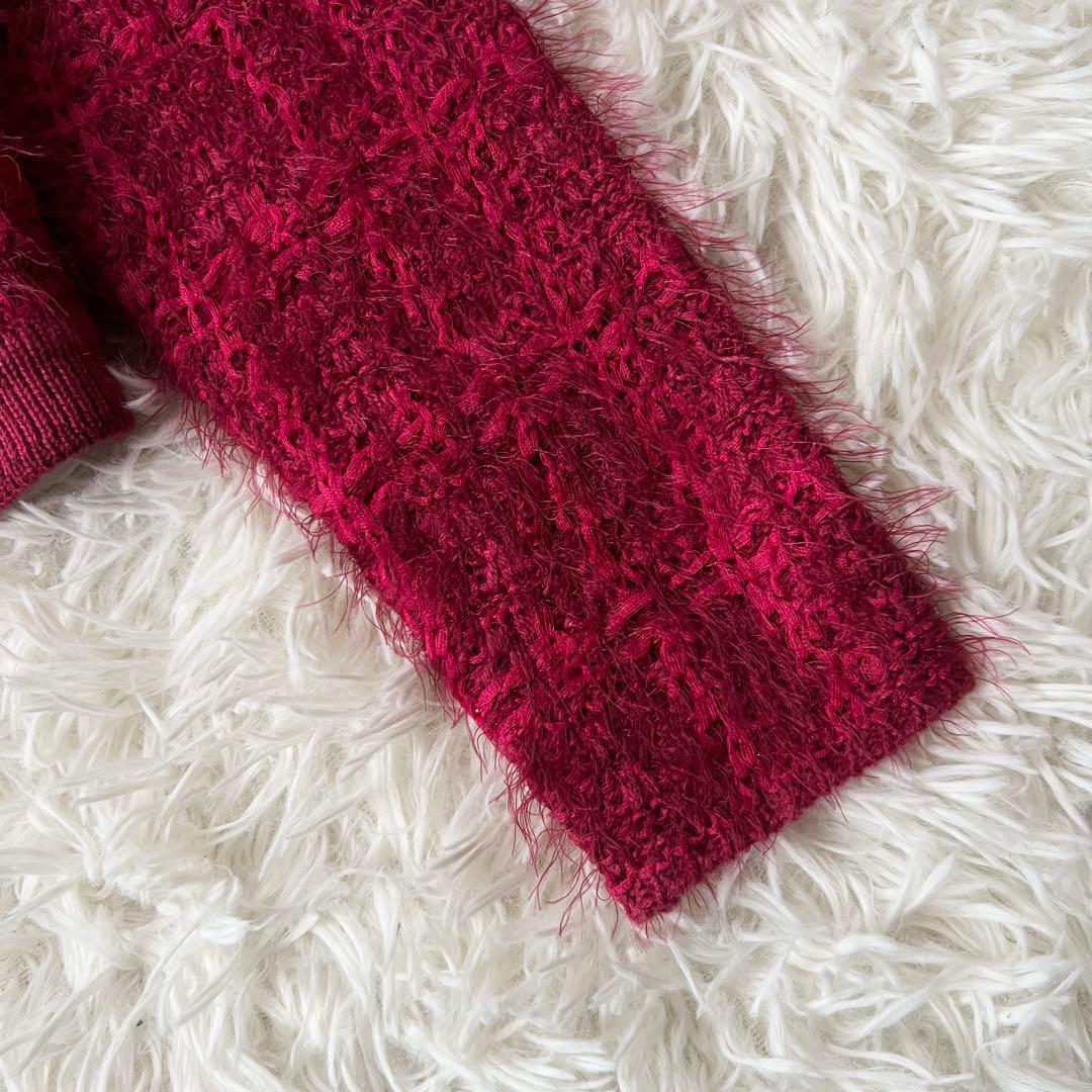 新品タグ付き　定価約4万　ピンキーアンドダイアン　ツイードカーディガン　レッド