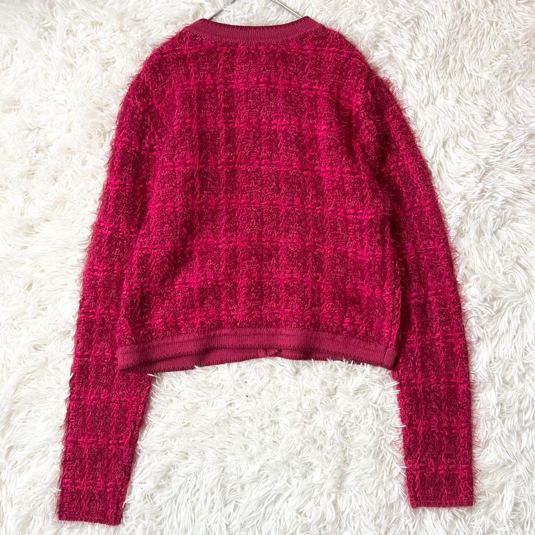 新品タグ付き　定価約4万　ピンキーアンドダイアン　ツイードカーディガン　レッド