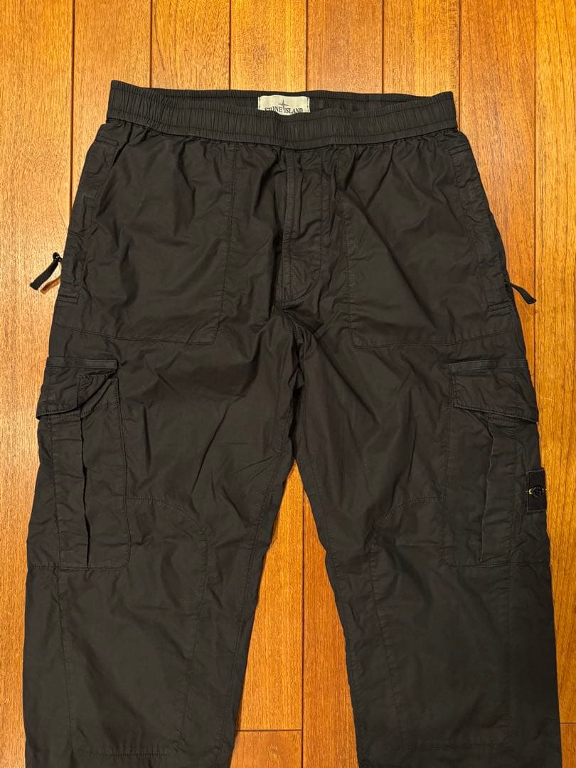 【希少】STONE  ワイドカーゴパンツ W32 ブラック 未使用級