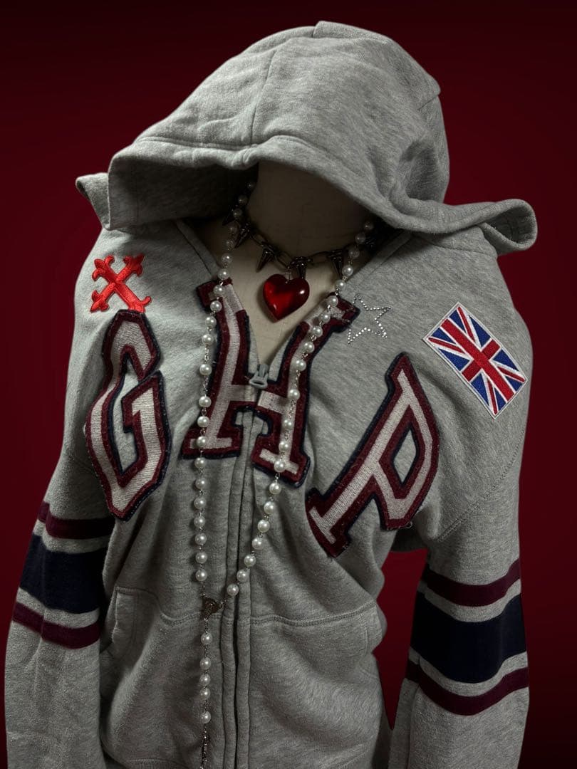 激レア✴︎y2k十字架星ビジューワッペンGAPジップフェアリーグランジ平成ギャル