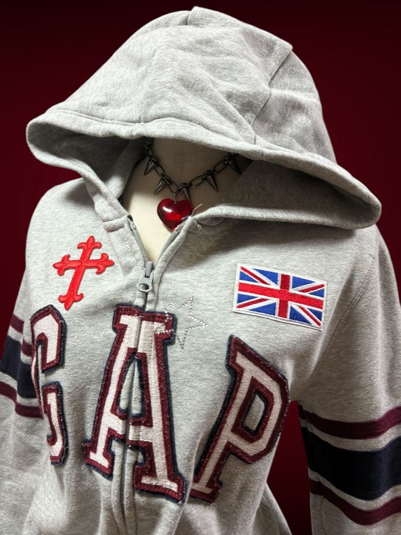 激レア✴︎y2k十字架星ビジューワッペンGAPジップフェアリーグランジ平成ギャル