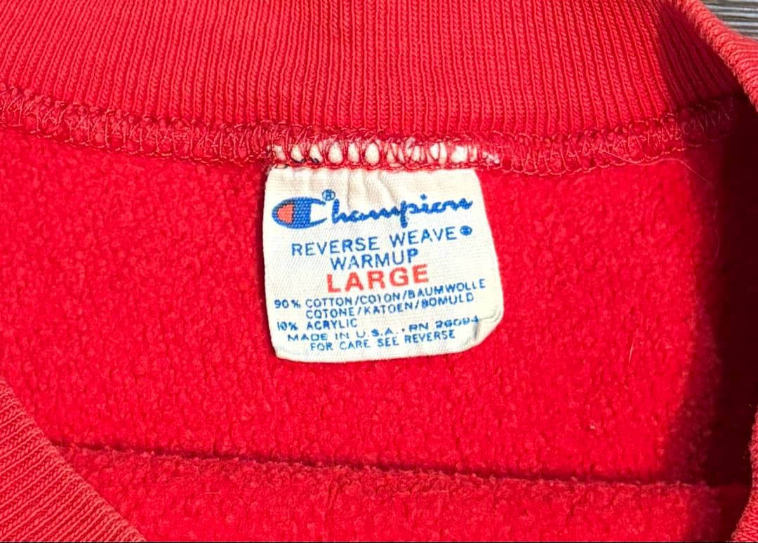 USA製 80s チャンピオン リバースウィーブ トリコタグ レッド L