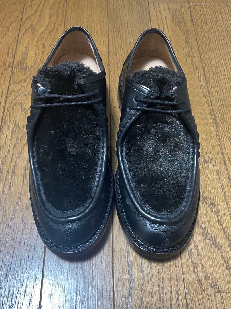 Milton Keynes ミルトンキーンズ ファーメレザーチロリアンシューズ