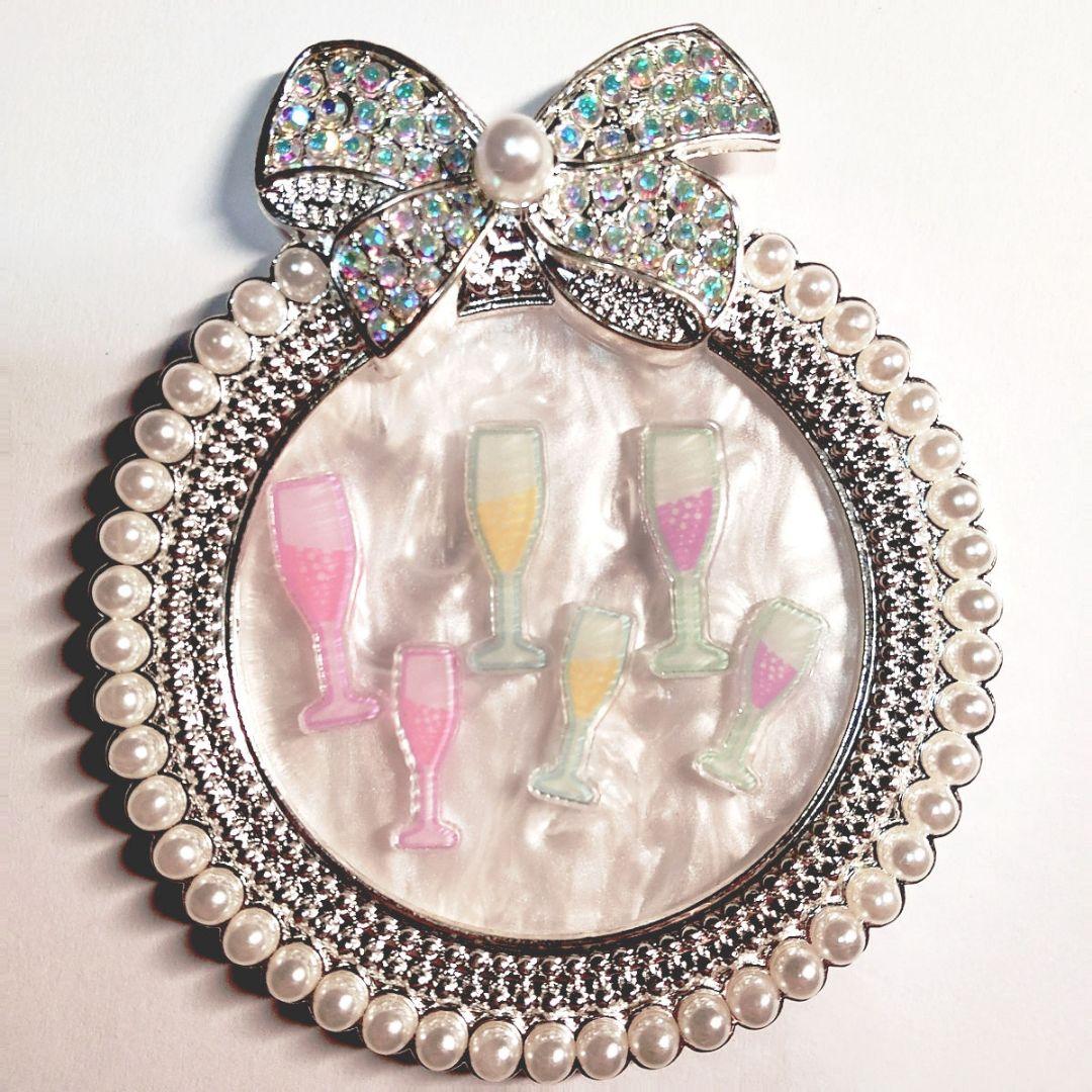 シャンパングラス　ネイルパーツ　痛ネイル　推しネイル