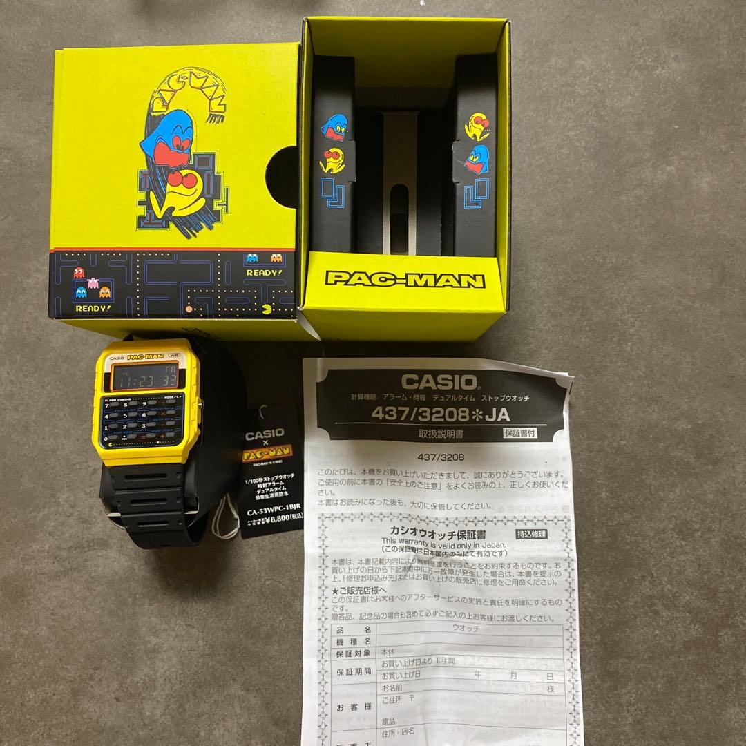 CASIO PAC-MAN CA-53W イエロー