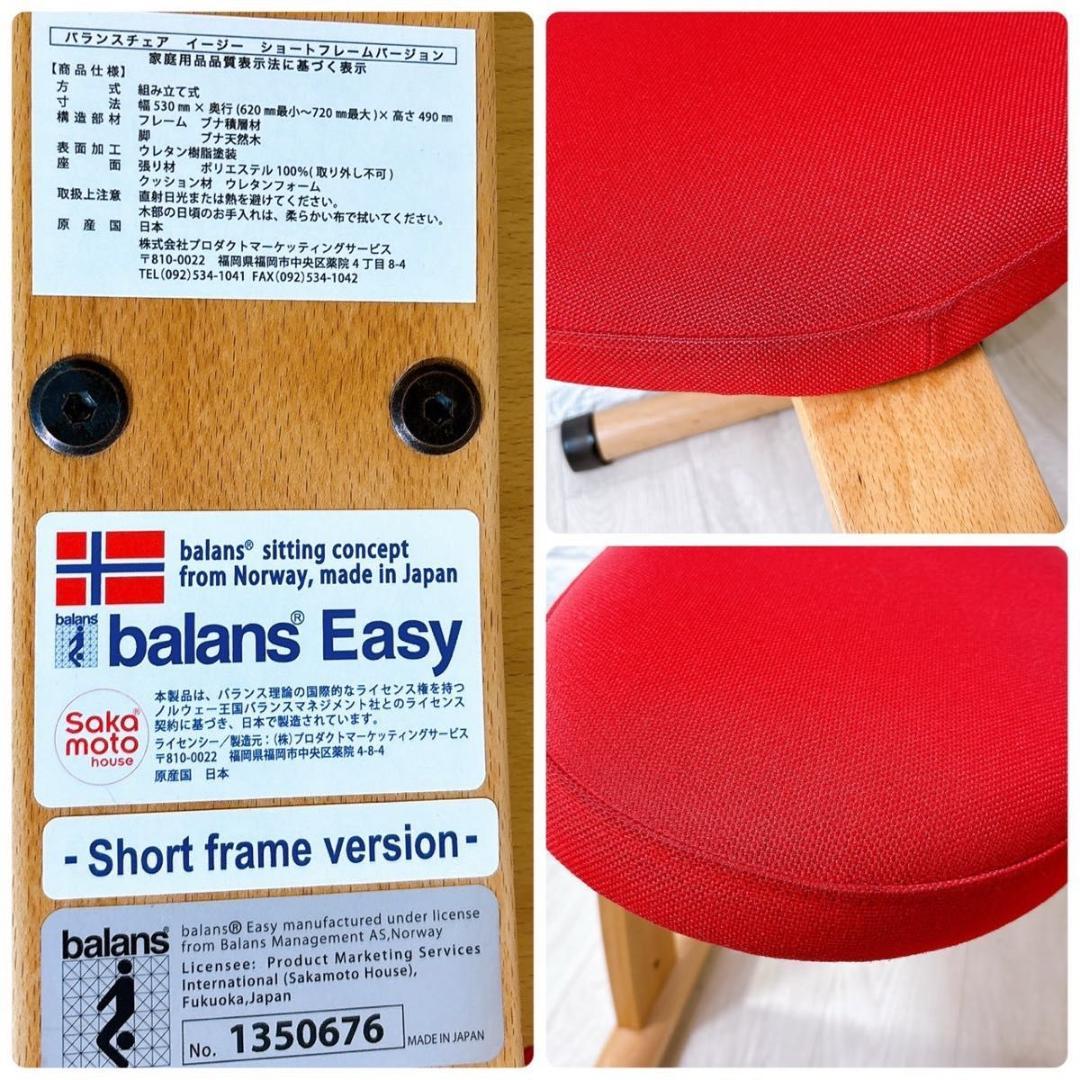 バランスラボ バランスチェア バランスイージー レッド ショートフレーム 人気8