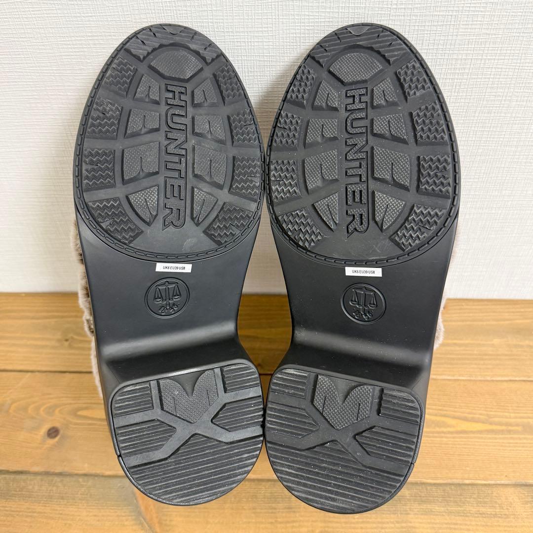 【美品・未使用】HUNTER ハンター レースアップ ヒールブーツ 25cm