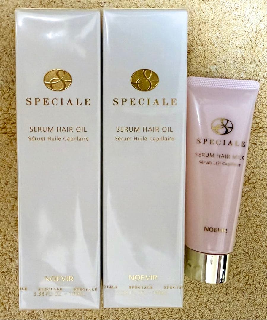 【新品未開封】ノエビア スペチアーレセラムヘアオイル 100ml2本 おまけ付き