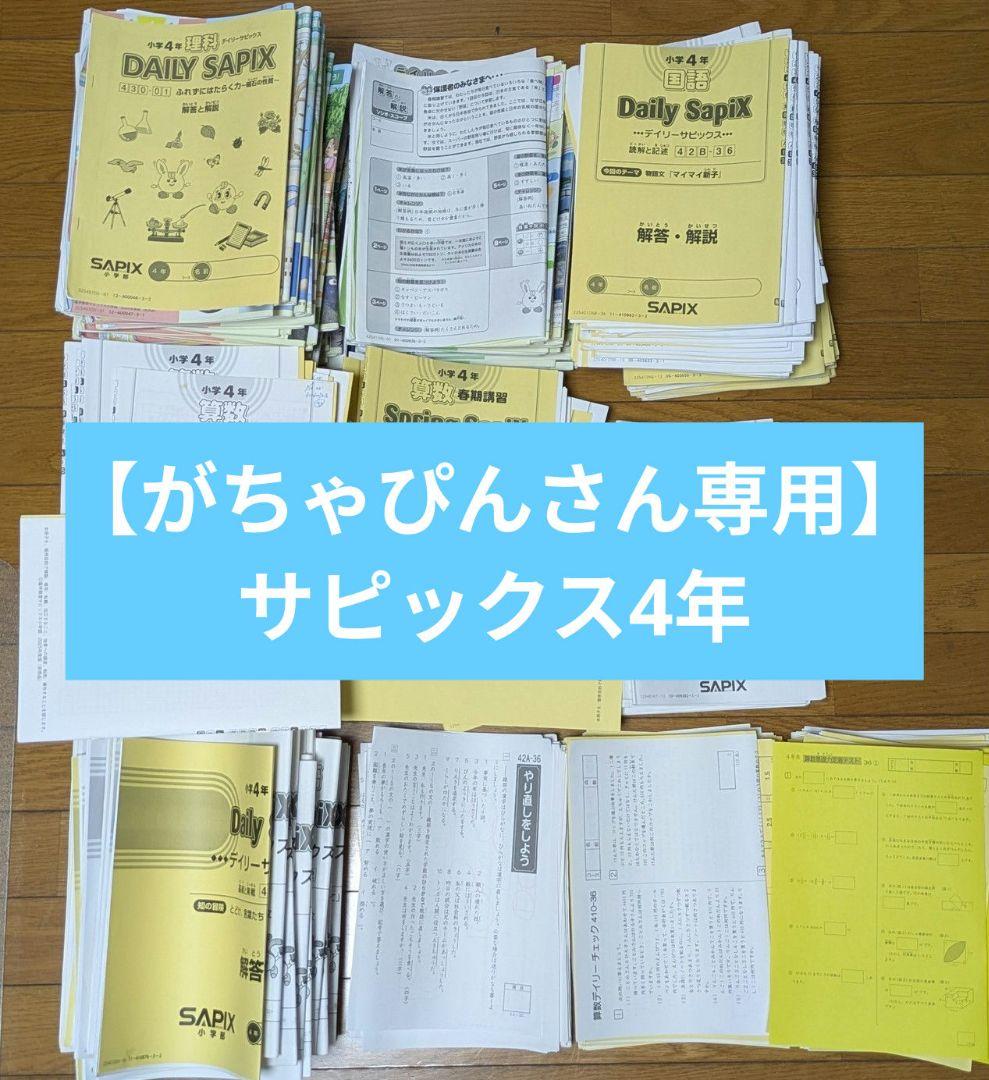 【がちゃぴんさん専用】サピックス4年生全科目セット
