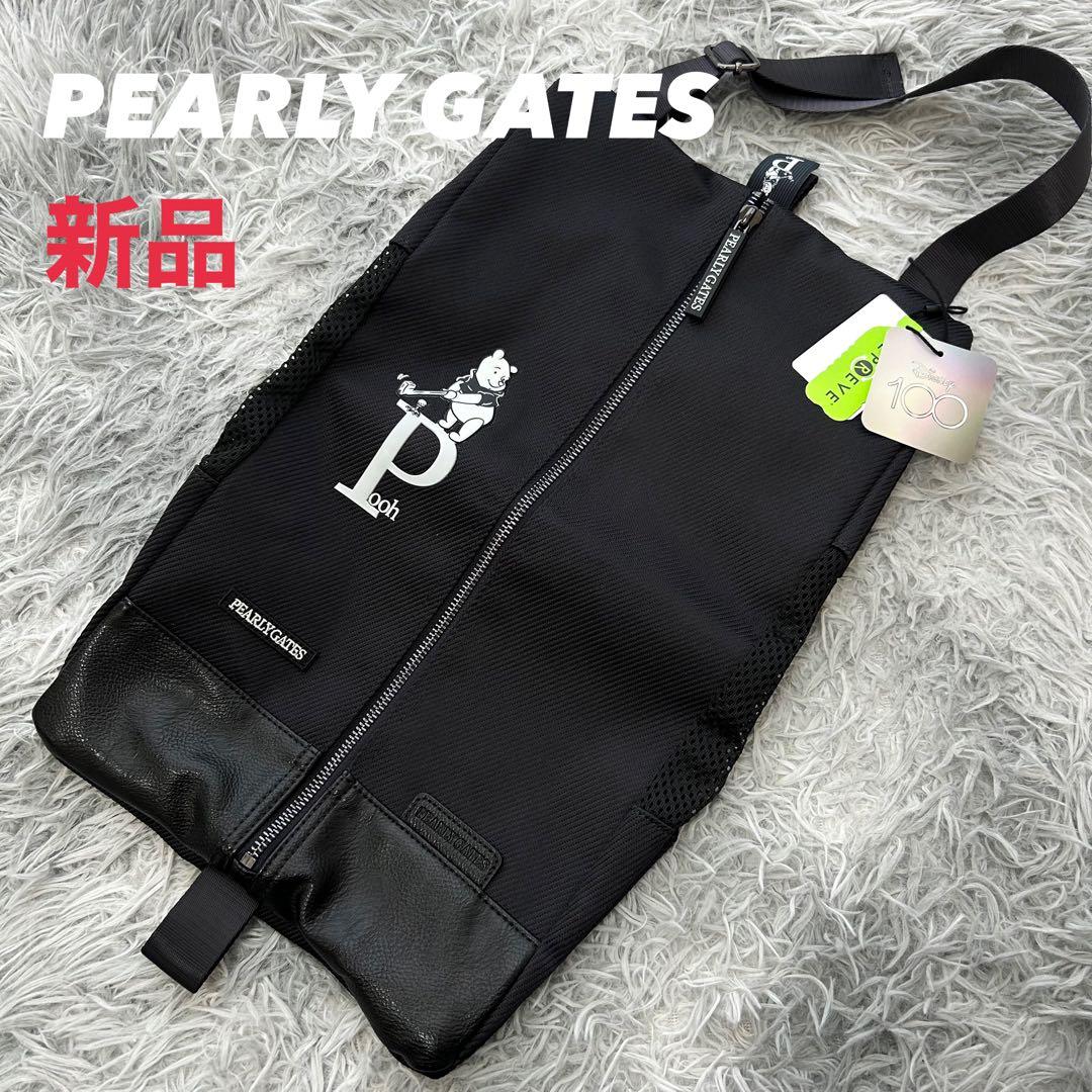 新品　パーリーゲイツ　シューズケース　プーさん　ネイビー