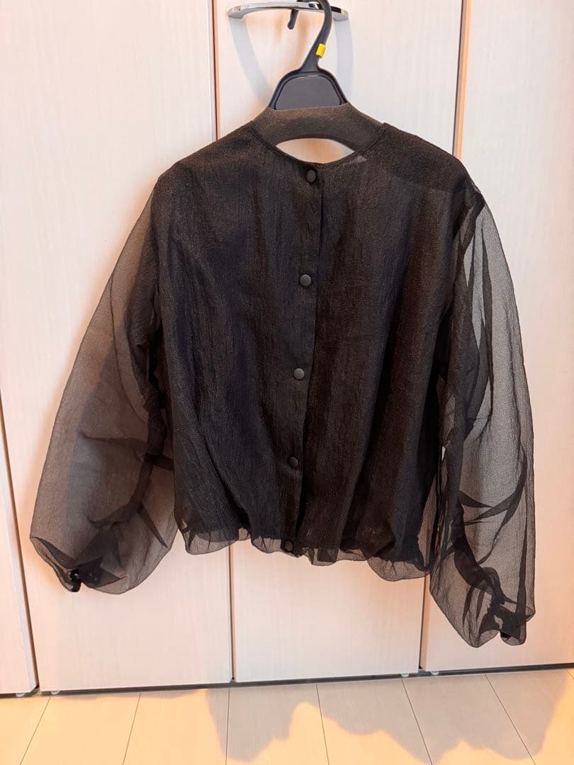 ゆゆ【美品】rimirリミル　シアーブルゾン ブラック