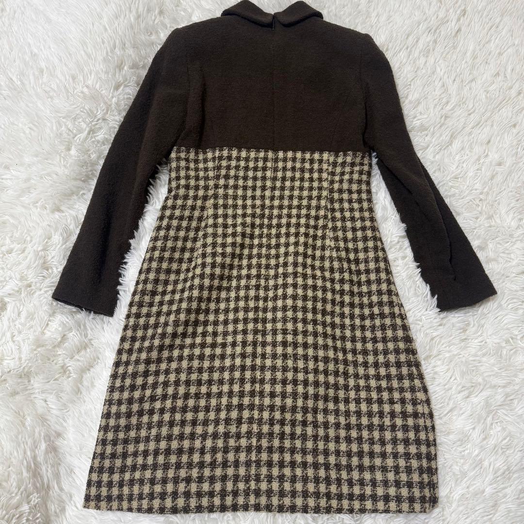 【極美品/希少】Chloe クロエ ウール混 ギンガムチェック ワンピース 40