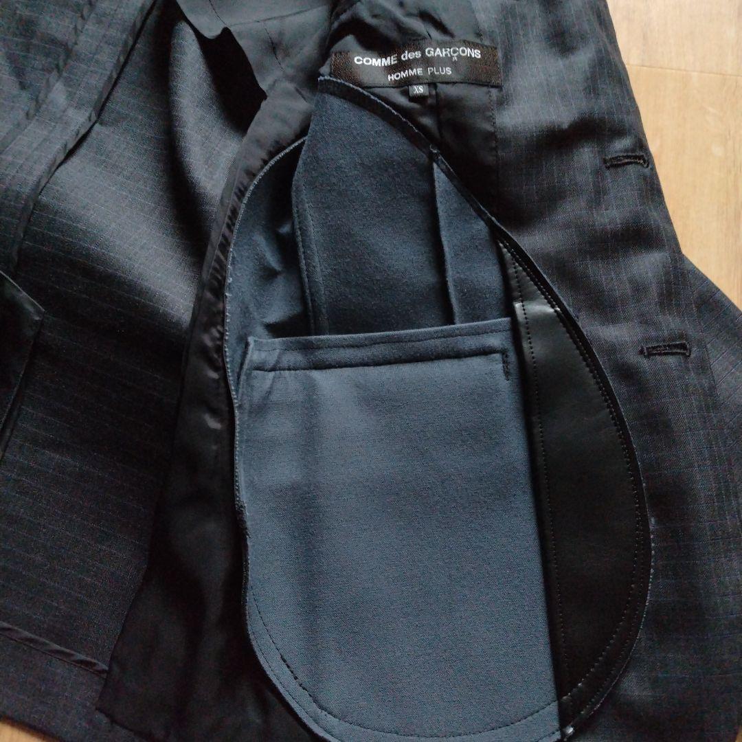 19ss ギャルソンオムプリュス フェイクレザーポケット テーラードジャケット