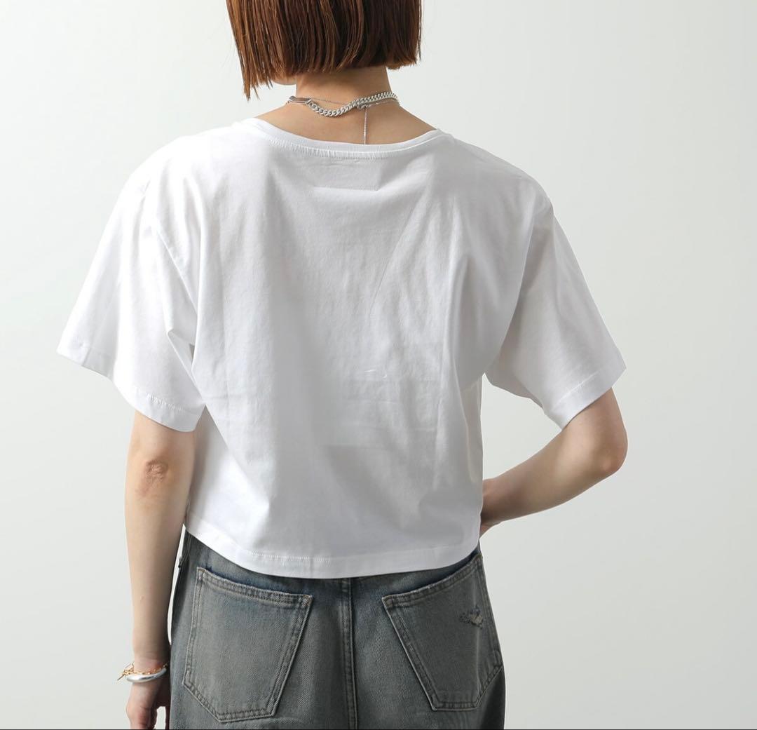 MM6 キッズ14Y クロップドTシャツ ホワイト