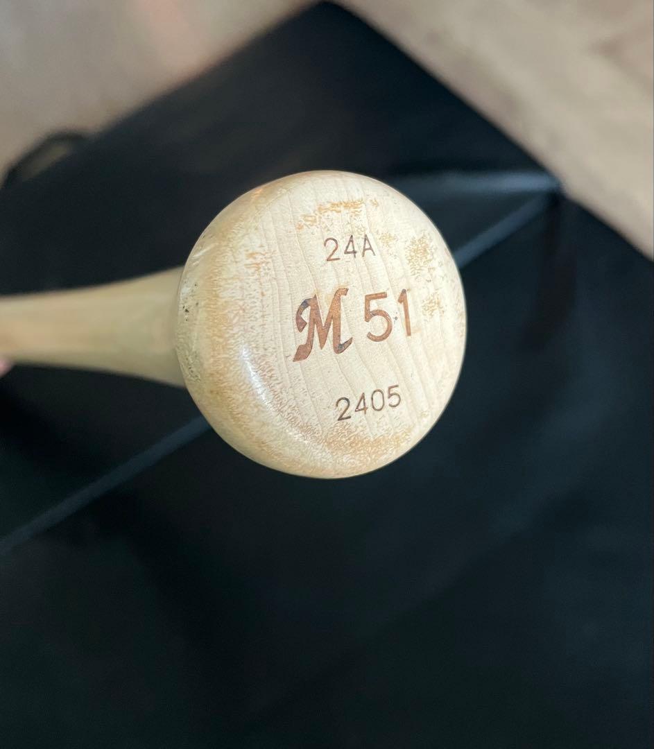 千葉ロッテマリーンズ　山口航輝 #51　バット NPBマーク 支給品　実使用