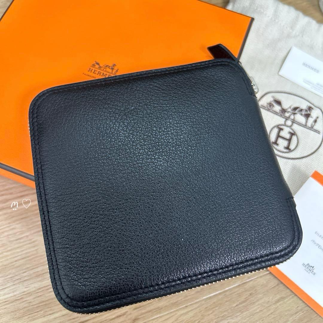 HERMESエルメス　シルキーポップ　ボルデュックリボン　携帯サブエコバッグ