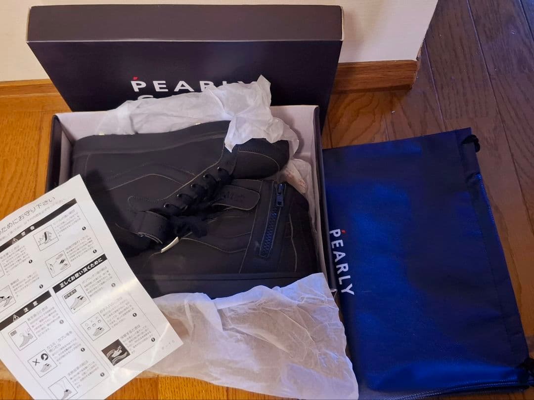 パーリーゲイツ ミドルカット ゴルフシューズ ネイビー 23.5cm