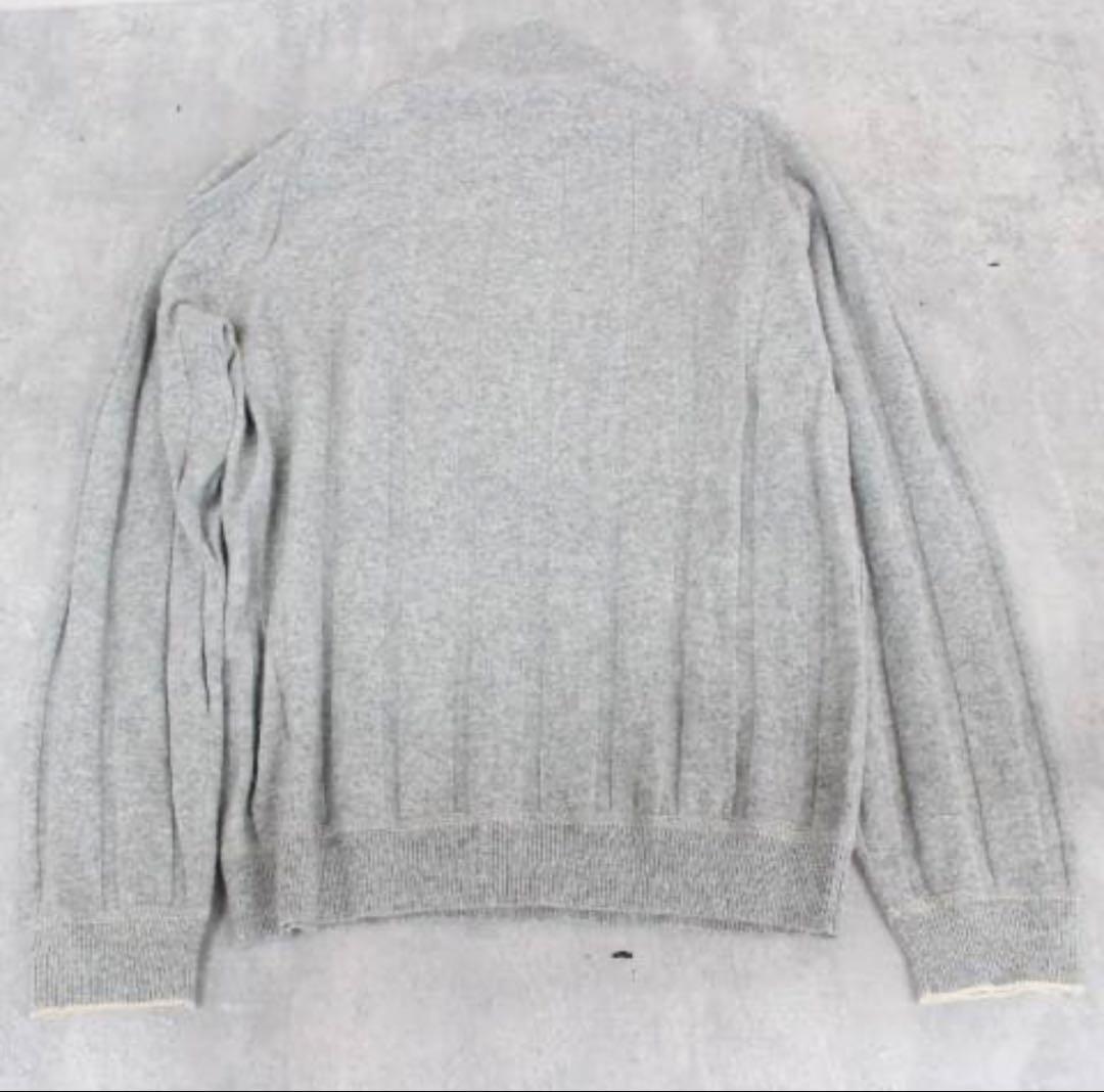◇BRUNELLO CUCINELLI グレー 薄手ハーフジップニット カシミヤ