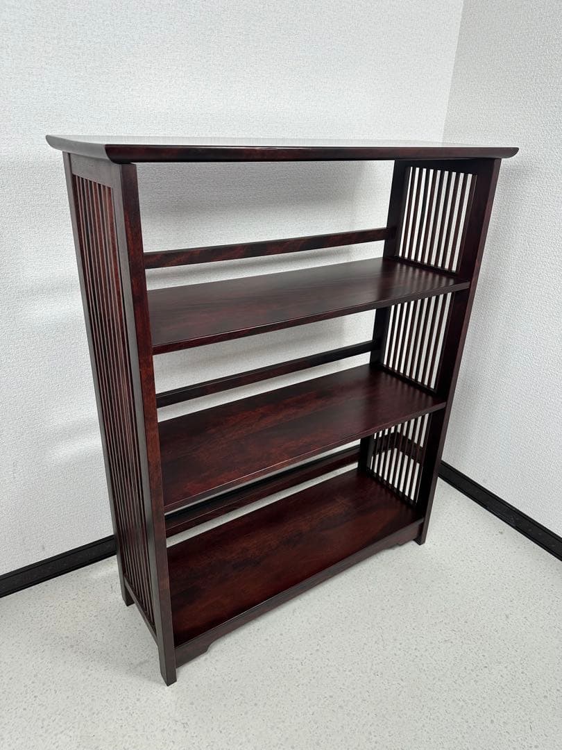 九州民芸家具 本棚 飾り棚 樺 カバ材 格子 オープンラック 書棚 ※i4