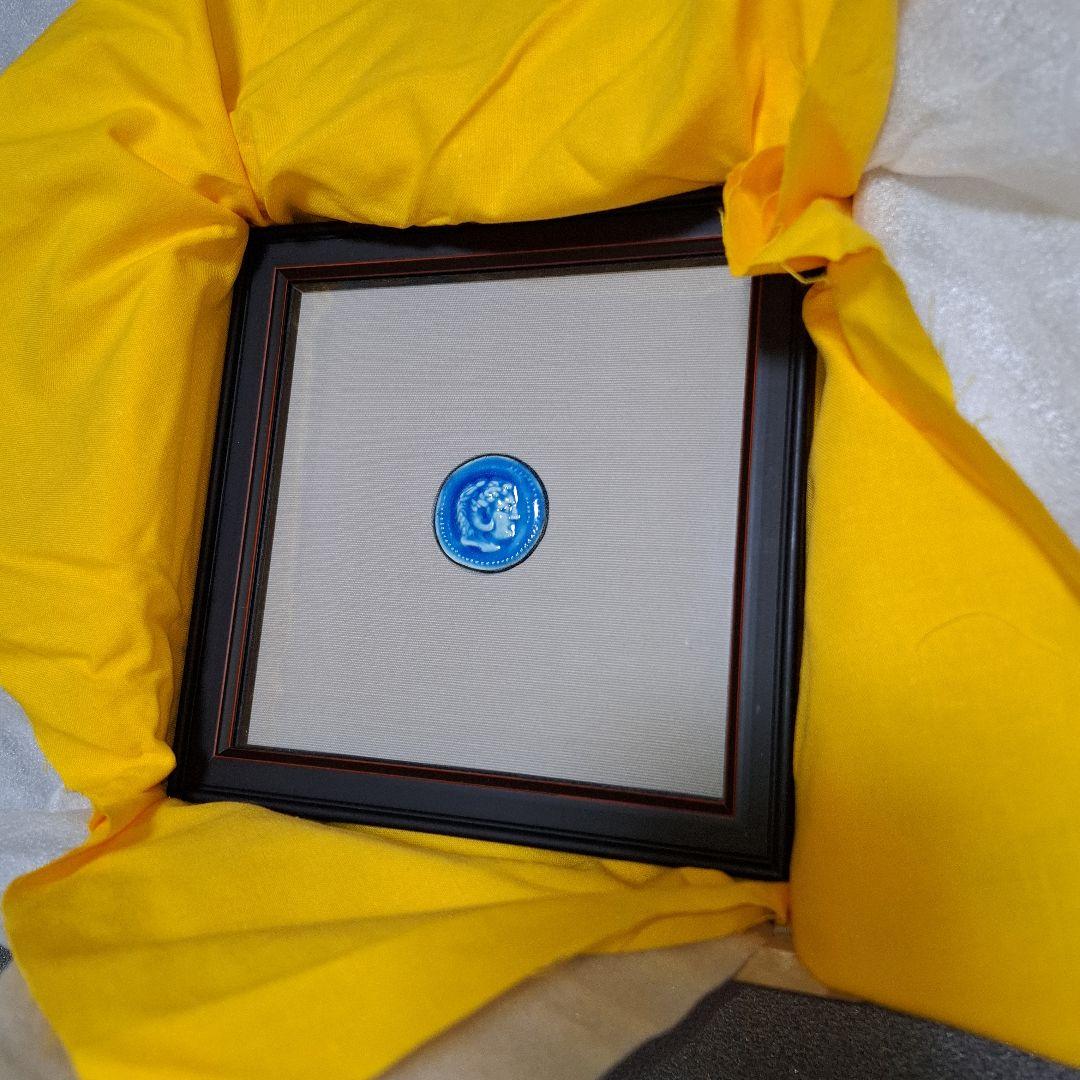 【レア】人間国宝 加藤卓男 青釉 陶板 伝統工芸 手造り 貴重