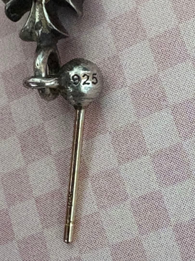 925シルバー クロスデザイン ピアス