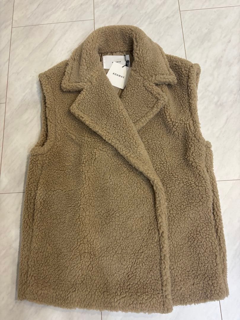 ADAWAS ボア ベージュ ベスト