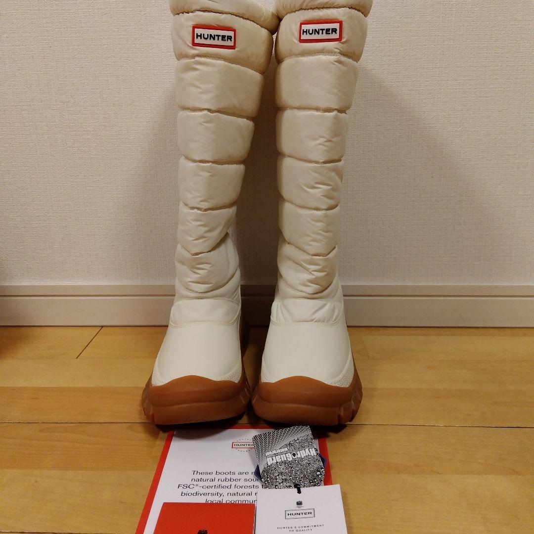 HUNTER　白　ロングブーツ