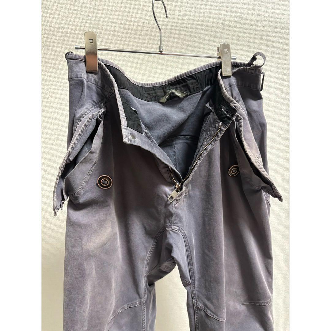 00s Y2K griffin \"ナス紺鬼焼け\" 変型 バッグデザイン パンツ