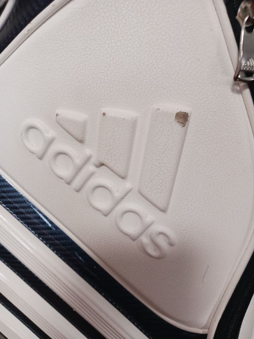 adidas キャディバッグ ホワイト/ネイビー