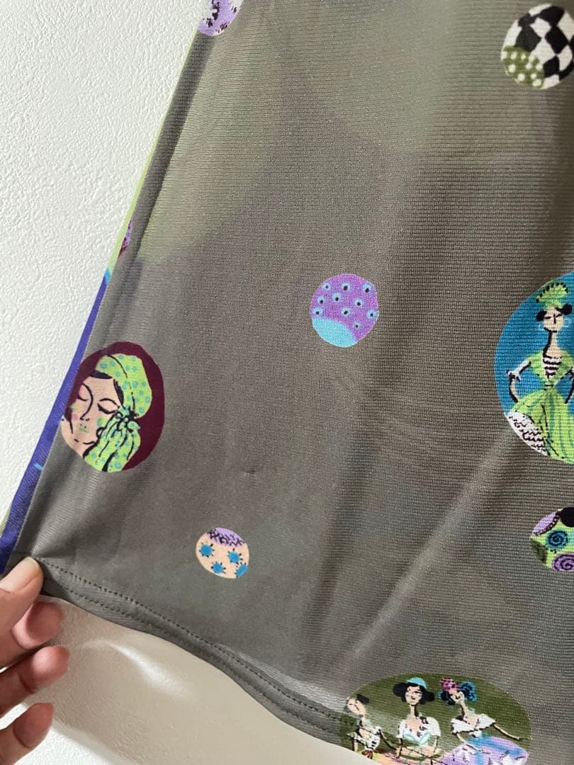 トクコプルミエブォルノースリーブ チュニック マルチカラーカーキ系(訳あり)