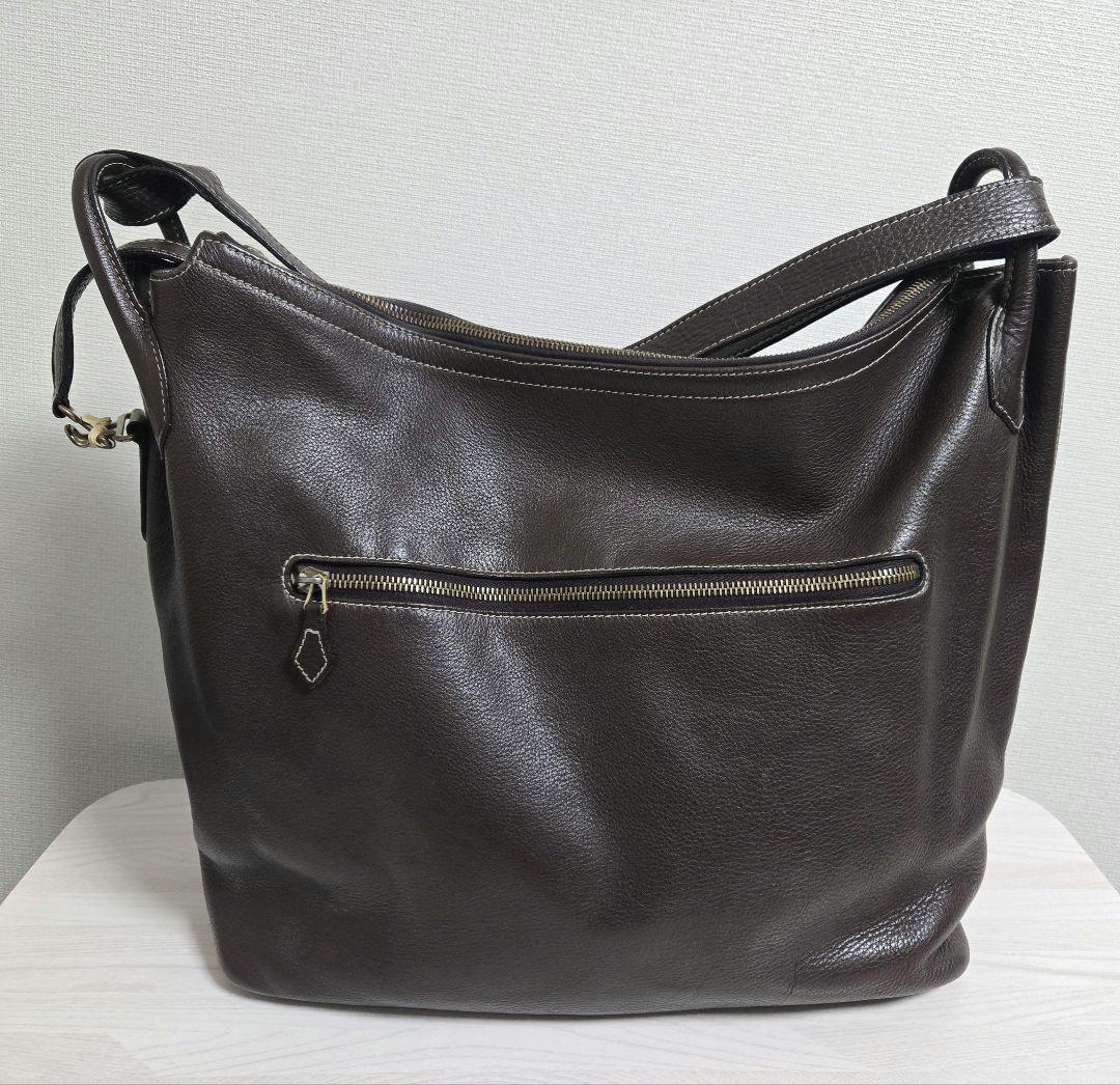 Cisei ダークブラウン レザー 2wayショルダーバッグ