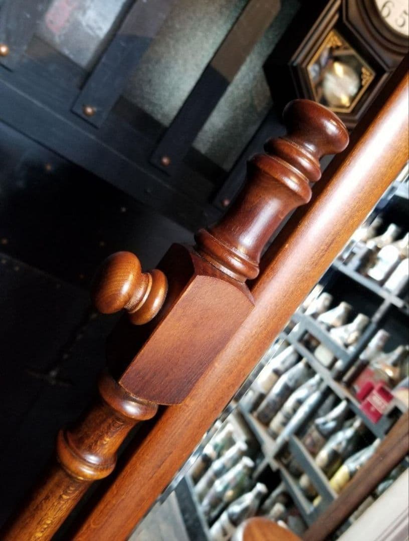 miki　様売約済　カリモク　ラウンド　スタンド　ミラー　姿見