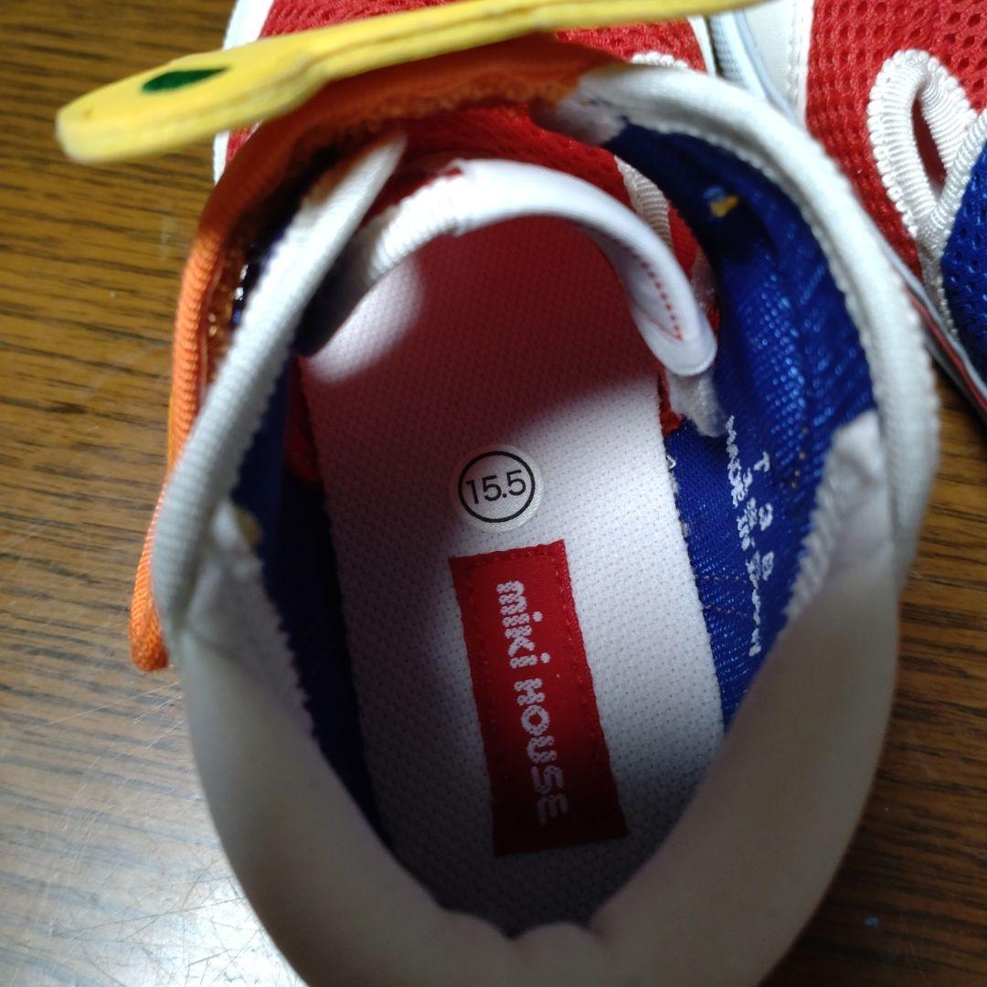 ミキハウス クマの顔スニーカー 15.5cm