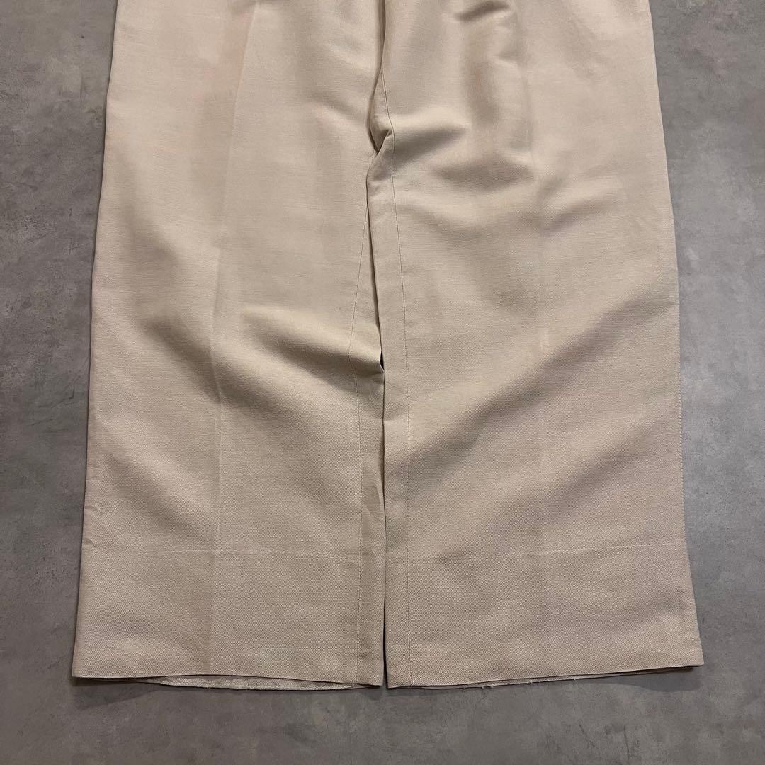 パンツ BURBERRY linen two tuck slacks