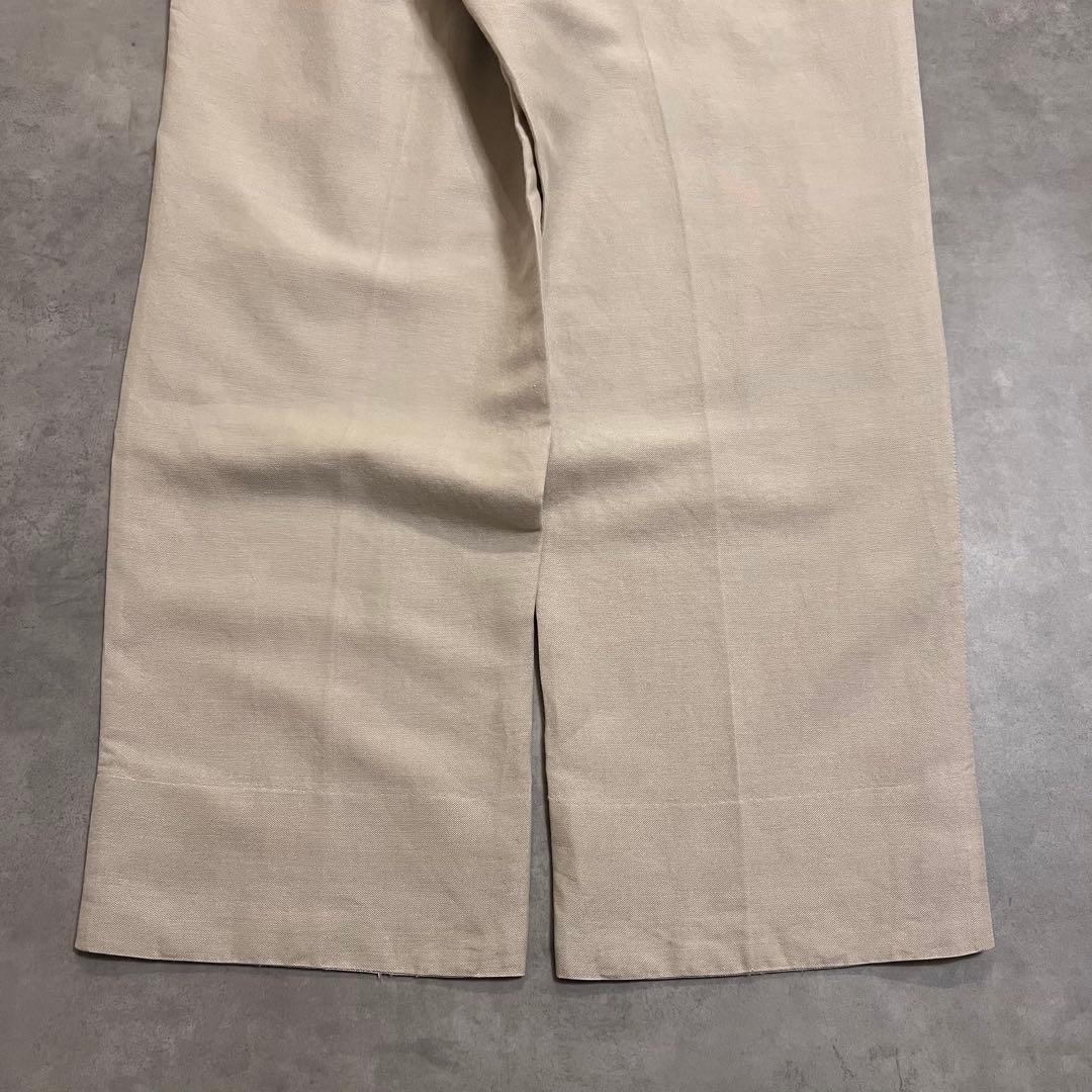 パンツ BURBERRY linen two tuck slacks