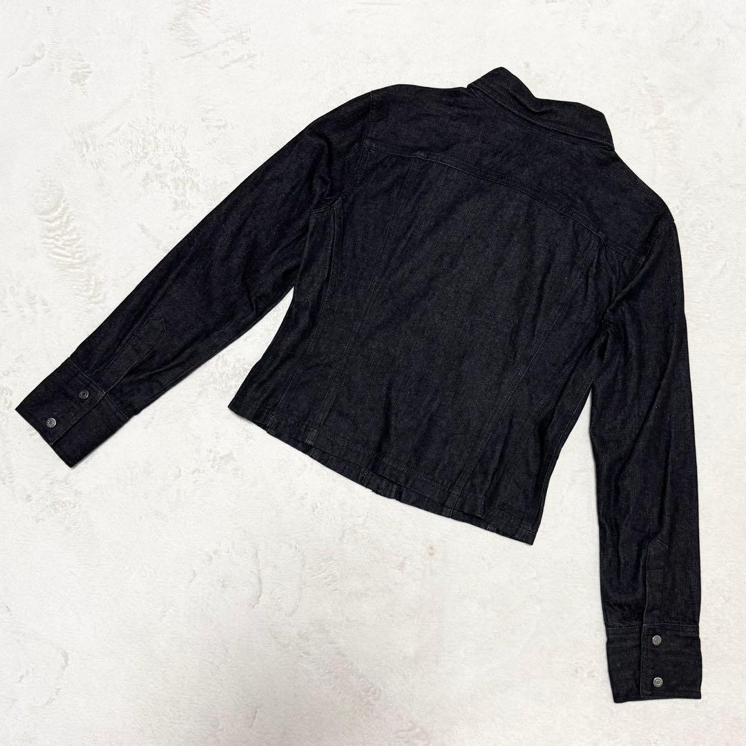 未使用級 グッチ デニムジャケット ブラック レディース Gジャン 44 L相当