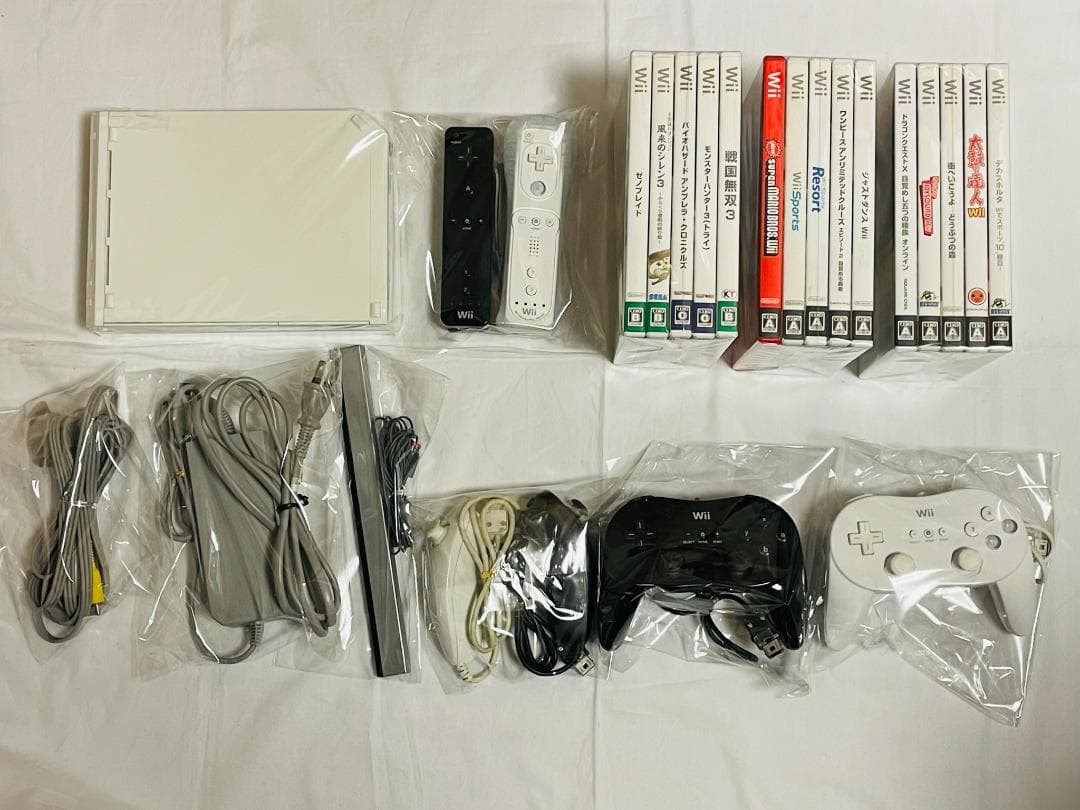 【Wii-014】すぐ遊べるセット【2人で遊べるセット】+ソフト15本付き