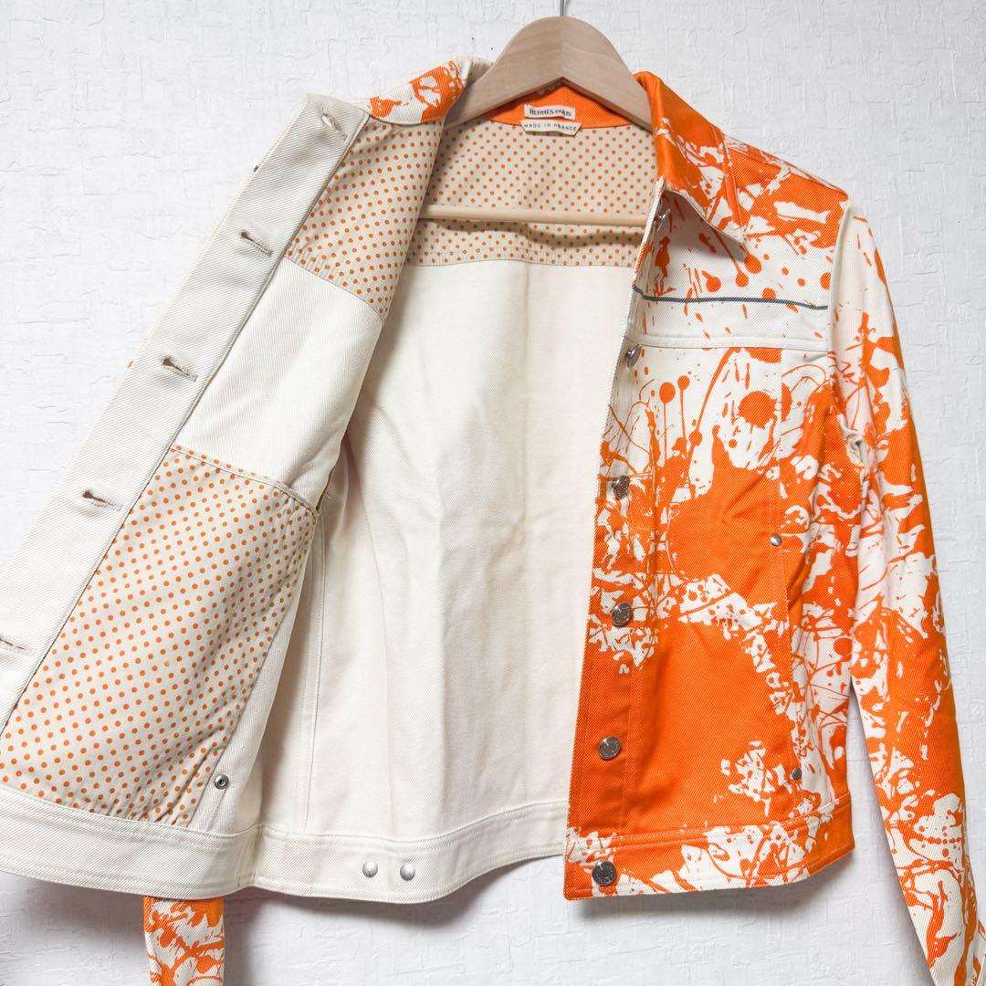 【マルジェラ期】 HERMES 03SS ペイント加工 ジャケット マルジェラ期