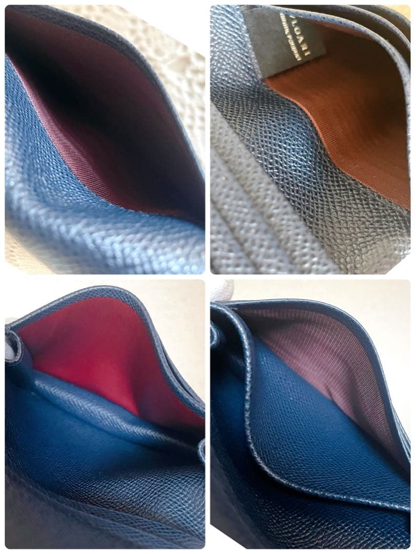 極美品　BVLGARI ブルガリ.マン　ネイビー カードホルダー　RFID搭載