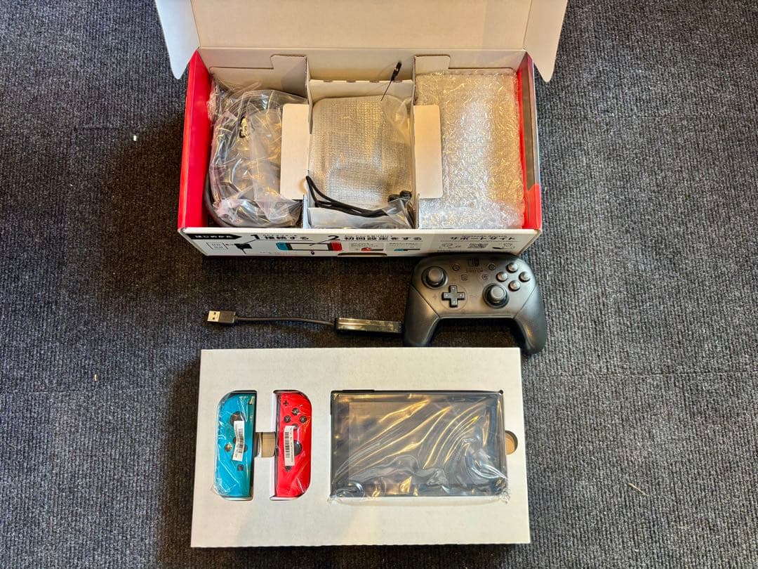 switch 付属品完備　プロコン　LANケーブル接続アダプター付き