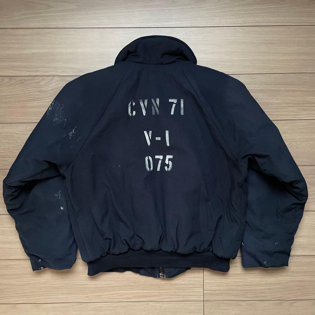 希少 00s 米軍 実物 シップボード ジャケット ステンシル XL アラミド