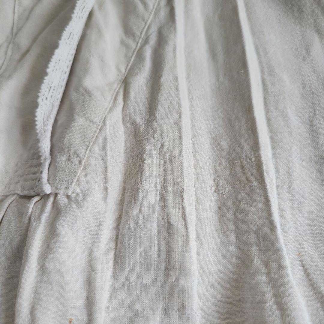 フランス　アンティーク　ワンピース　リネン　B