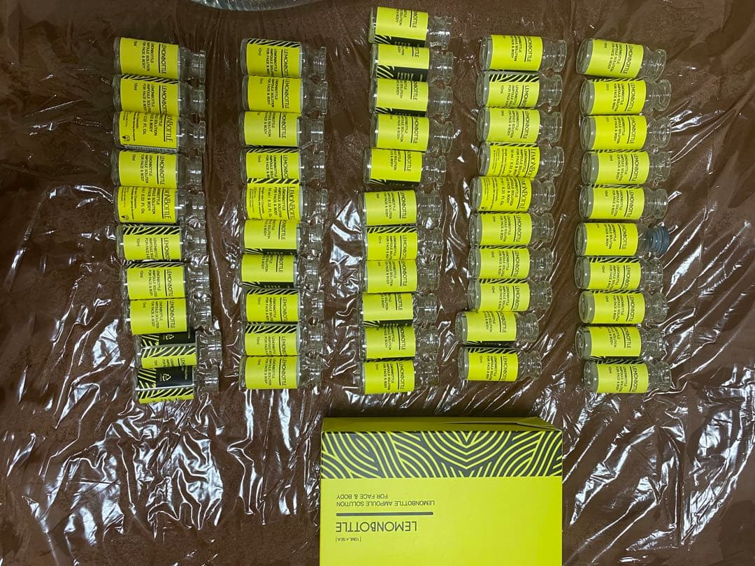 LEMONBOTTLE 空アンプル ボトル50本入り空き箱1箱プレゼント