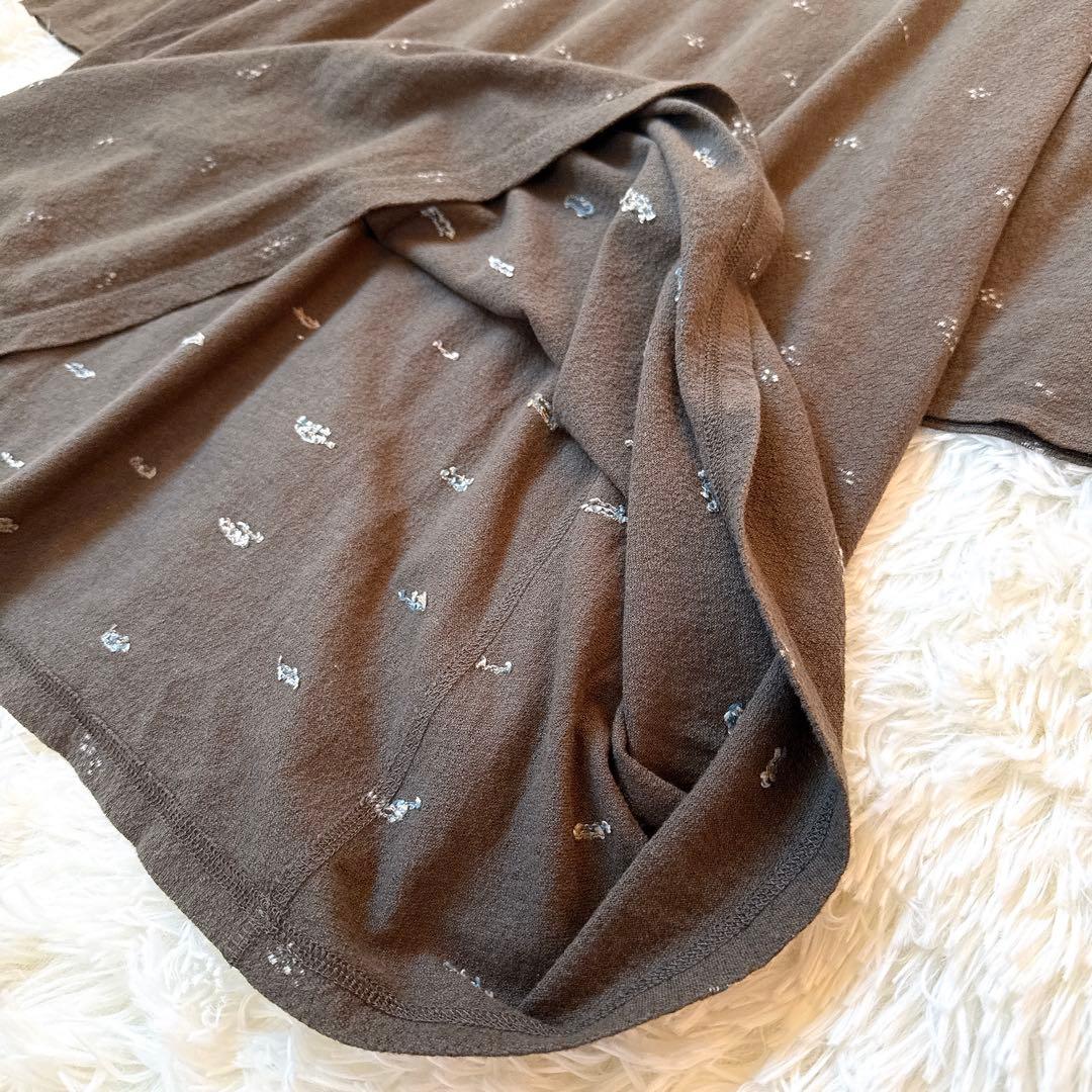 [2022] ババグーリ チュニック　ワンピース　ニット刺繍　コットン　M