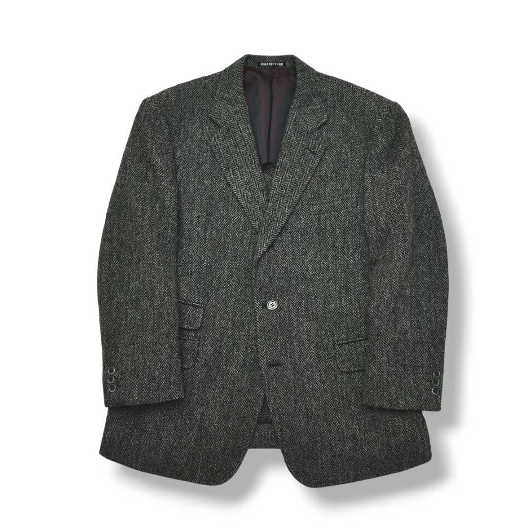 ギンザメンズウェア x ハリスツイード 段返り 3B テーラードジャケット