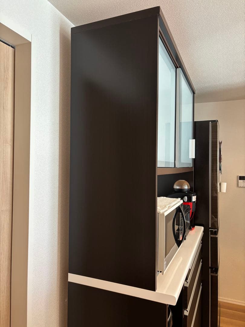 松田家具 ダークブラウン 食器棚