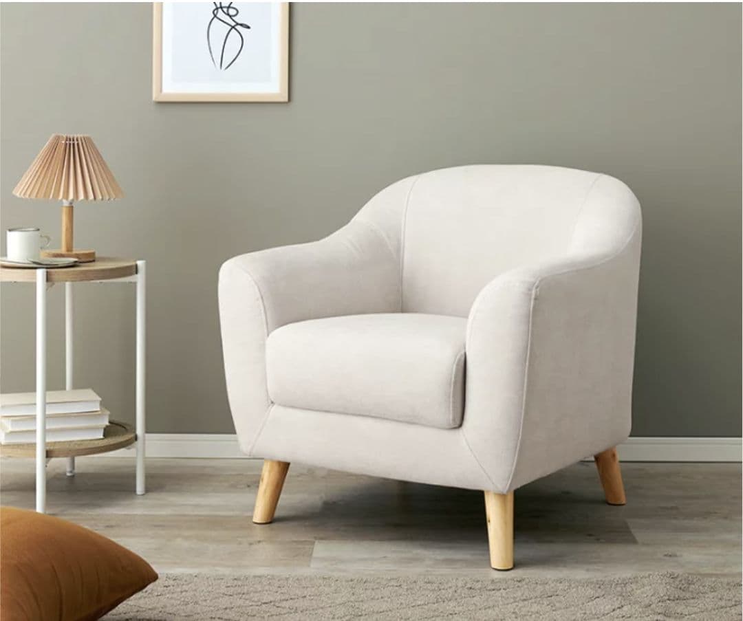 EMEL 1人掛けソファ アイボリー