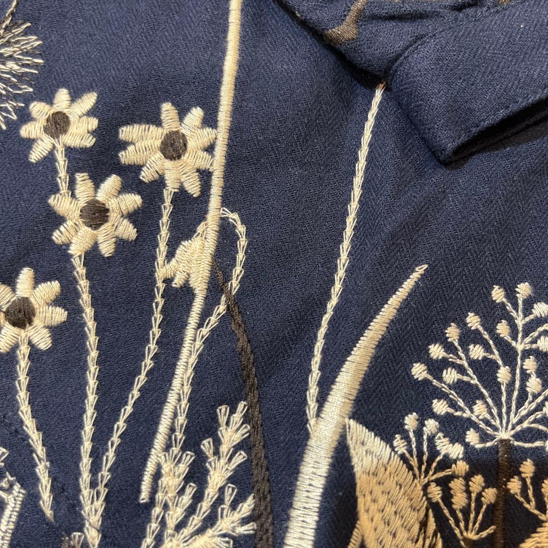 marble sud未使用タグ付長袖刺繍ブラウスEMB higotai